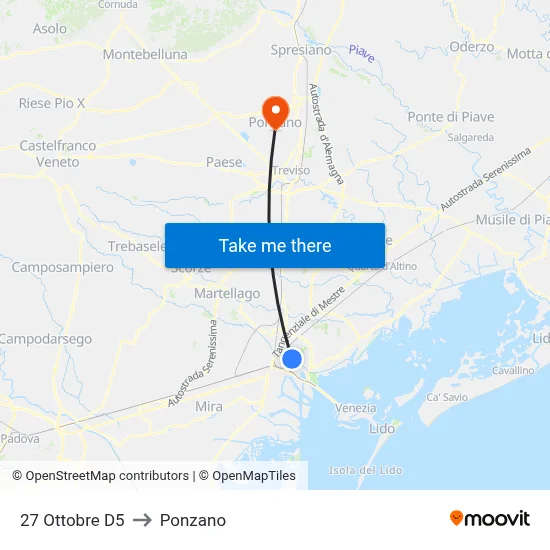 27 October D5 to Ponzano map