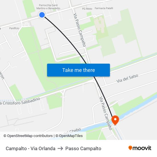 Campalto - Via Orlanda to Passo Campalto map