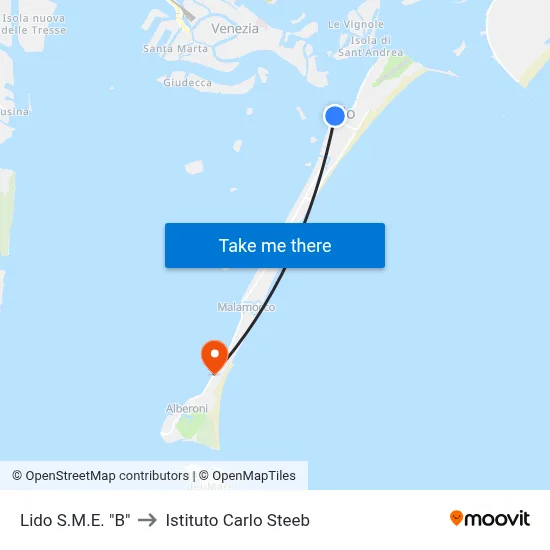 Lido S.M.E. 'B' to Carlo Steeb Institute map