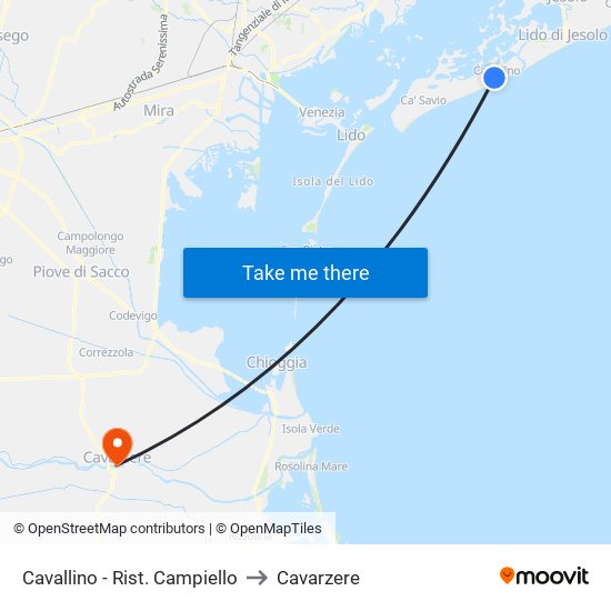 Cavallino - Rist. Campiello to Cavarzere map