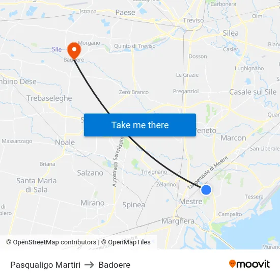 Pasqualigo Martyrs to Badoere map