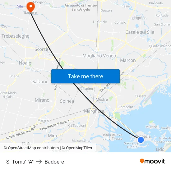 S. Toma' "A" to Badoere map