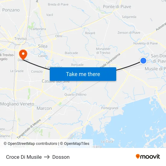 Croce Di Musile to Dosson map