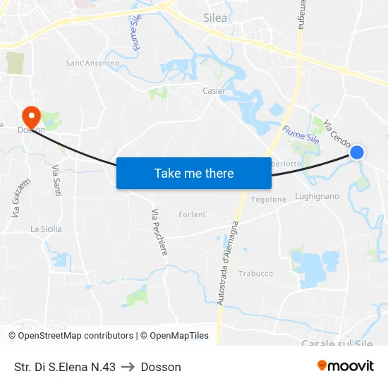 St. Elena Road No.43 to Dosson map