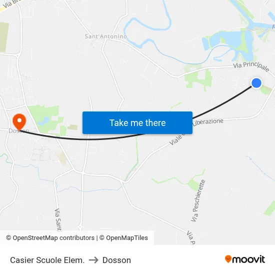 Casier Scuole Elem. to Dosson map