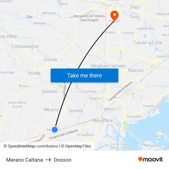 Marano Caltana to Dosson map