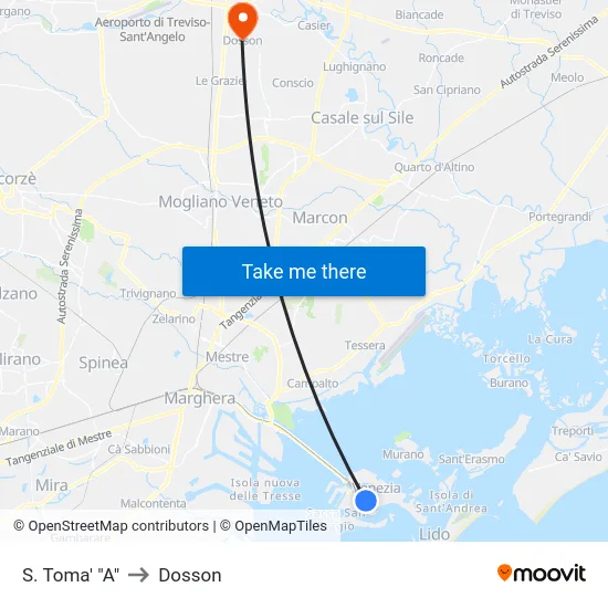 S. Toma' "A" to Dosson map