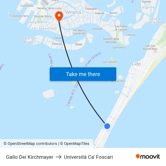Gallo Dei Kirchmayer to Università Ca' Foscari map