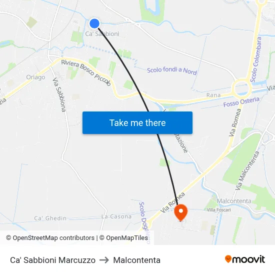 Ca' Sabbioni Marcuzzo to Malcontenta map