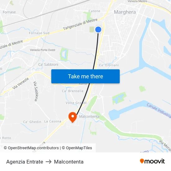 Tax Office to Malcontenta map