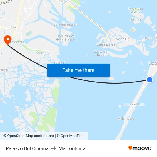 Cinema Palace to Malcontenta map