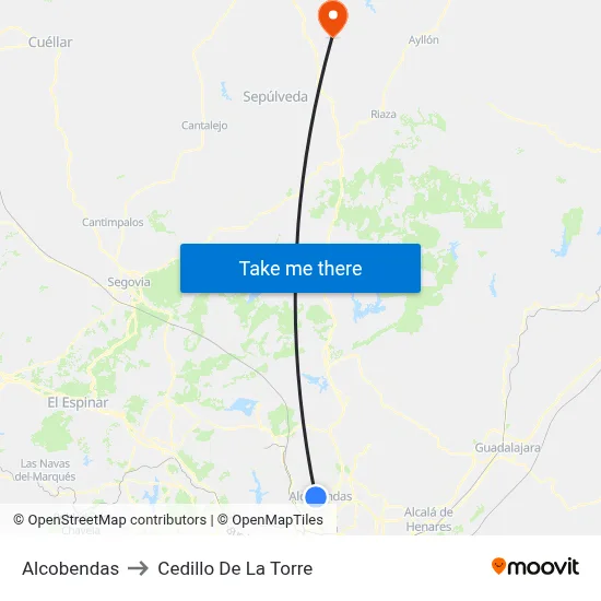 Alcobendas to Cedillo De La Torre map