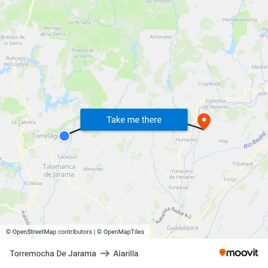 Torremocha De Jarama to Alarilla map