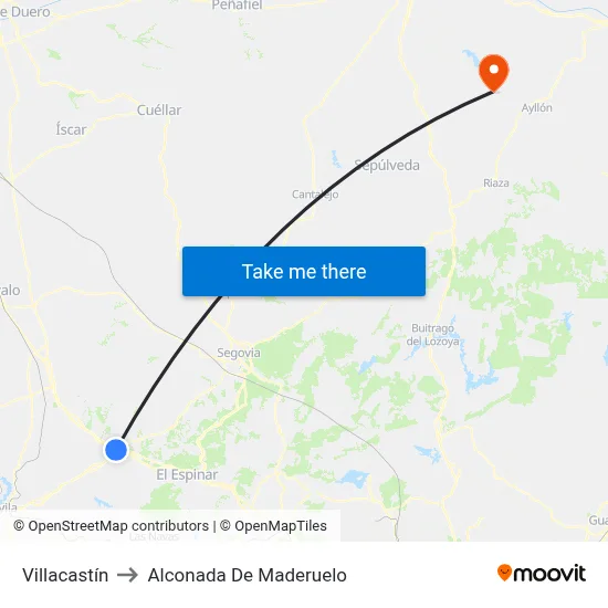 Villacastín to Alconada De Maderuelo map