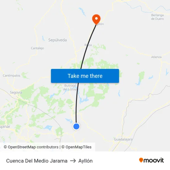 Cuenca Del Medio Jarama to Ayllón map