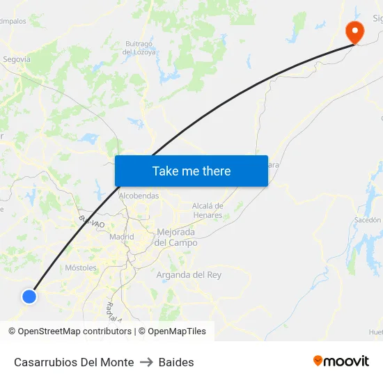 Casarrubios Del Monte to Baides map