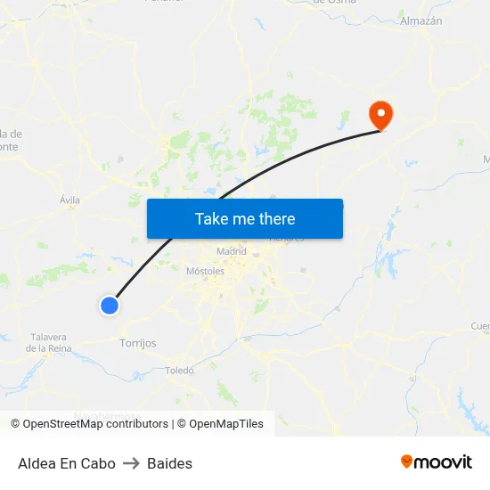 Aldea En Cabo to Baides map