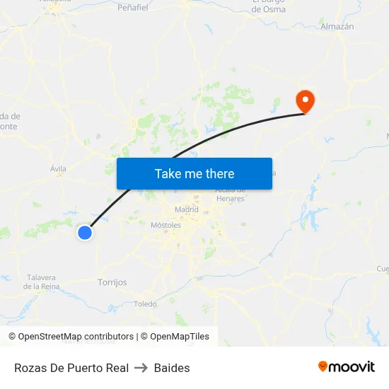 Rozas De Puerto Real to Baides map