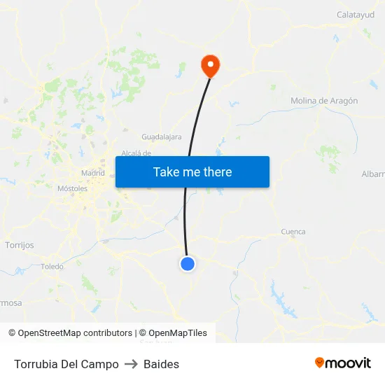 Torrubia Del Campo to Baides map