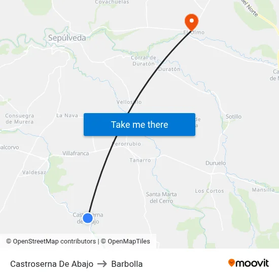 Castroserna De Abajo to Barbolla map