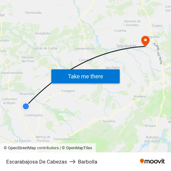 Escarabajosa De Cabezas to Barbolla map
