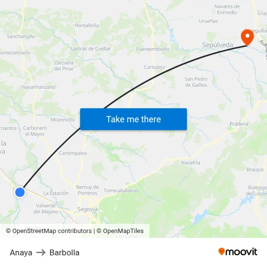 Anaya to Barbolla map