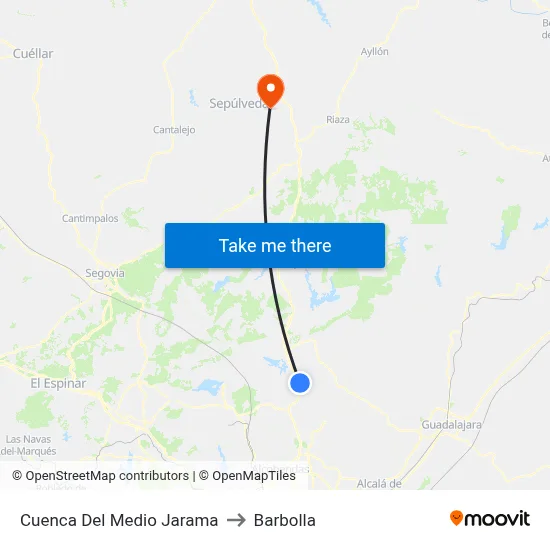 Cuenca Del Medio Jarama to Barbolla map