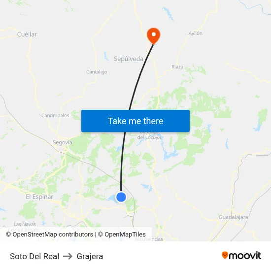 Soto Del Real to Grajera map