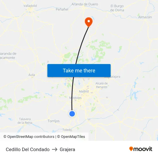 Cedillo Del Condado to Grajera map