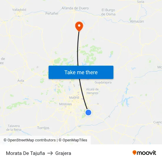 Morata De Tajuña to Grajera map
