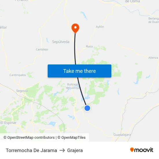 Torremocha De Jarama to Grajera map