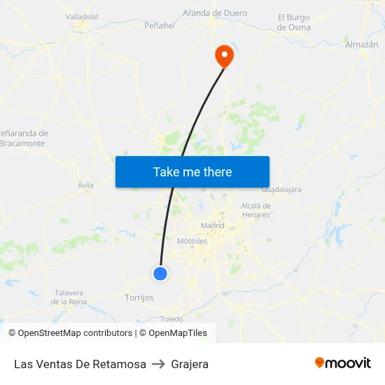 Las Ventas De Retamosa to Grajera map