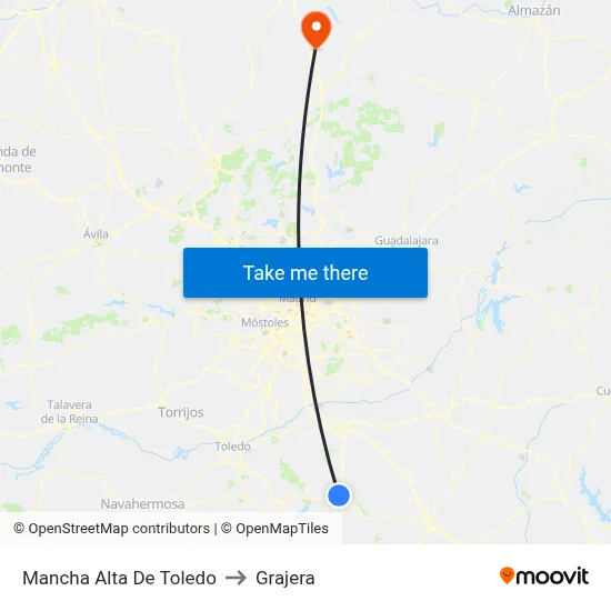 Mancha Alta De Toledo to Grajera map