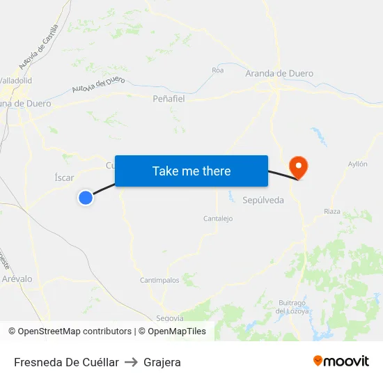 Fresneda De Cuéllar to Grajera map