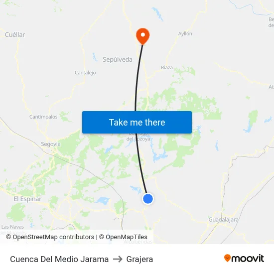 Cuenca Del Medio Jarama to Grajera map