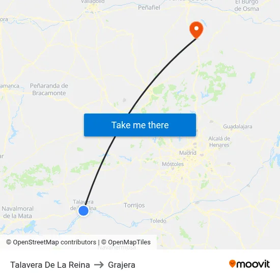 Talavera De La Reina to Grajera map