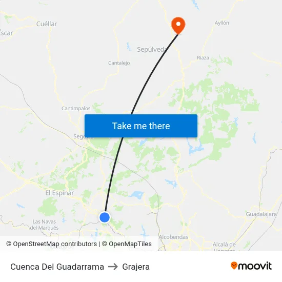 Cuenca Del Guadarrama to Grajera map