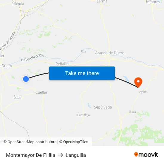 Montemayor De Pililla to Languilla map