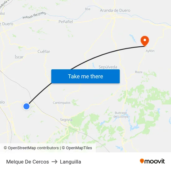 Melque De Cercos to Languilla map