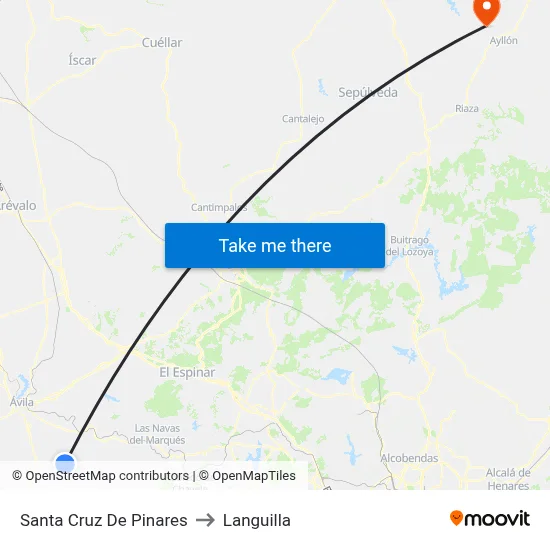 Santa Cruz De Pinares to Languilla map