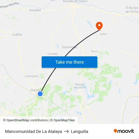 Mancomunidad De La Atalaya to Languilla map