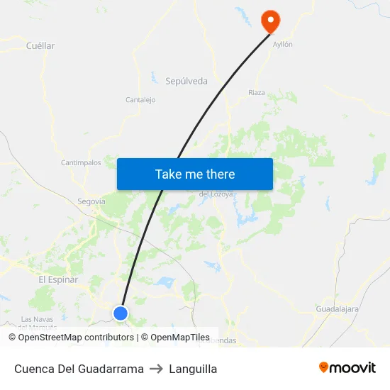Cuenca Del Guadarrama to Languilla map