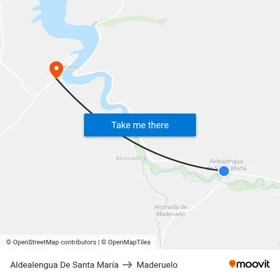 Aldealengua De Santa María to Maderuelo map