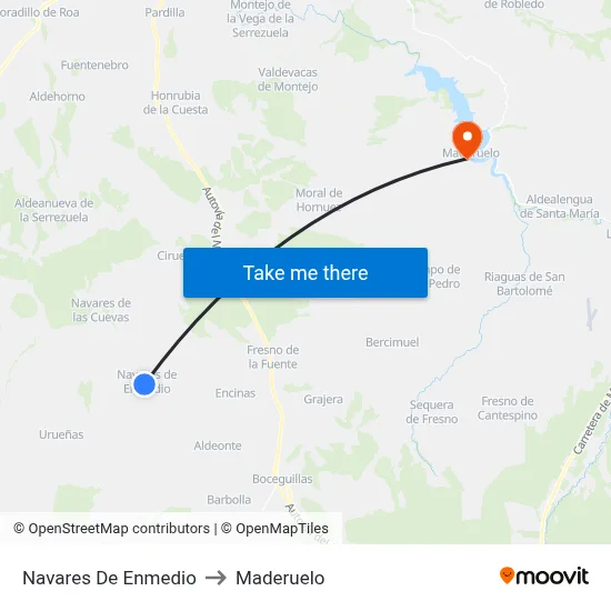 Navares De Enmedio to Maderuelo map
