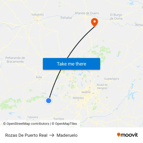 Rozas De Puerto Real to Maderuelo map