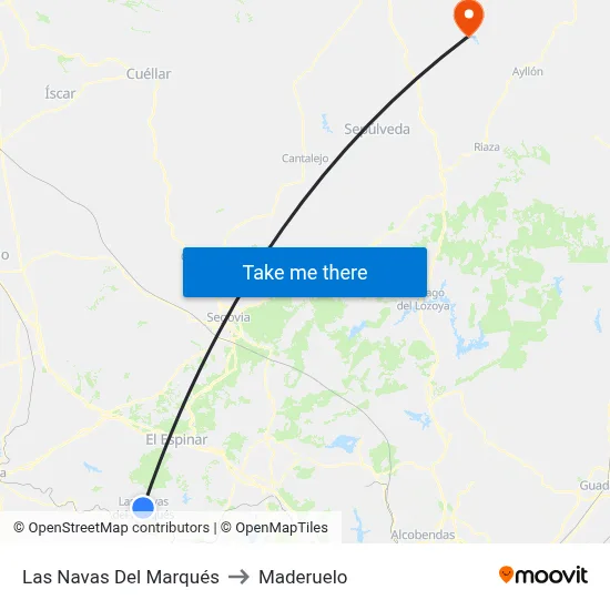 Las Navas Del Marqués to Maderuelo map