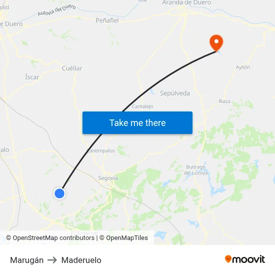 Marugán to Maderuelo map