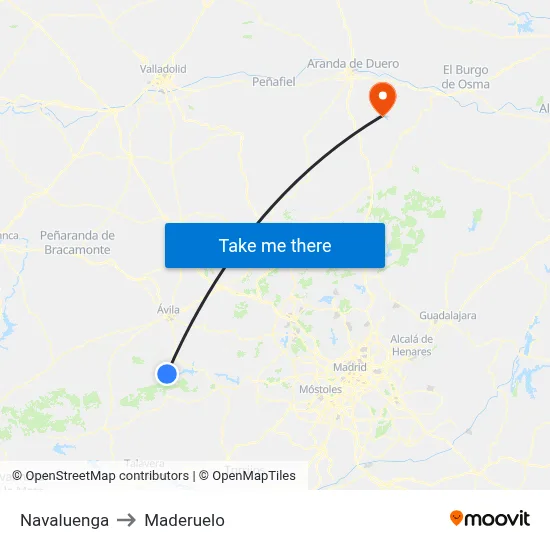 Navaluenga to Maderuelo map
