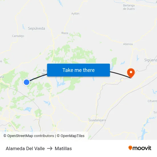Alameda Del Valle to Matillas map