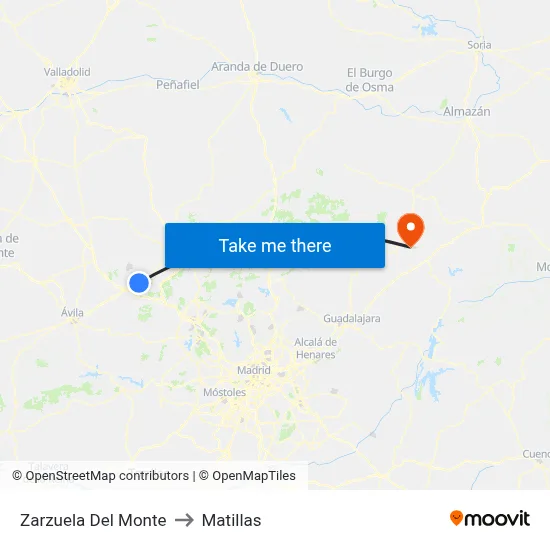 Zarzuela Del Monte to Matillas map